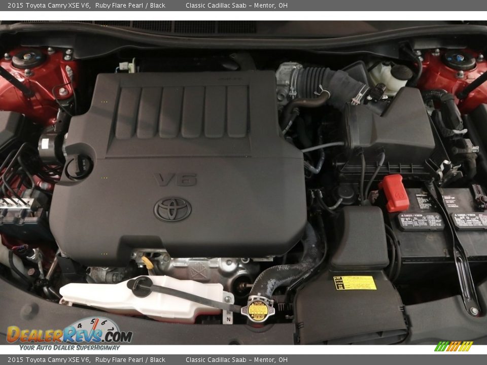 2015 Toyota Camry XSE V6 Ruby Flare Pearl / Black Photo #21