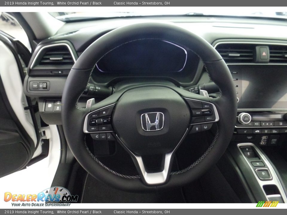 2019 Honda Insight Touring White Orchid Pearl / Black Photo #14