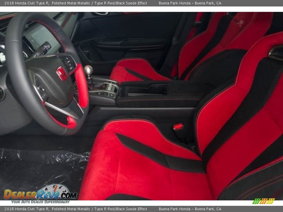 2018 Honda Civic Type R Polished Metal Metallic / Type R Red/Black Suede Effect Photo #6