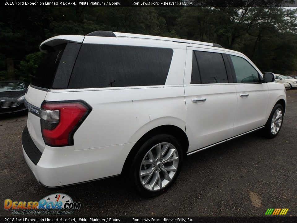 2018 Ford Expedition Limited Max 4x4 White Platinum / Ebony Photo #2