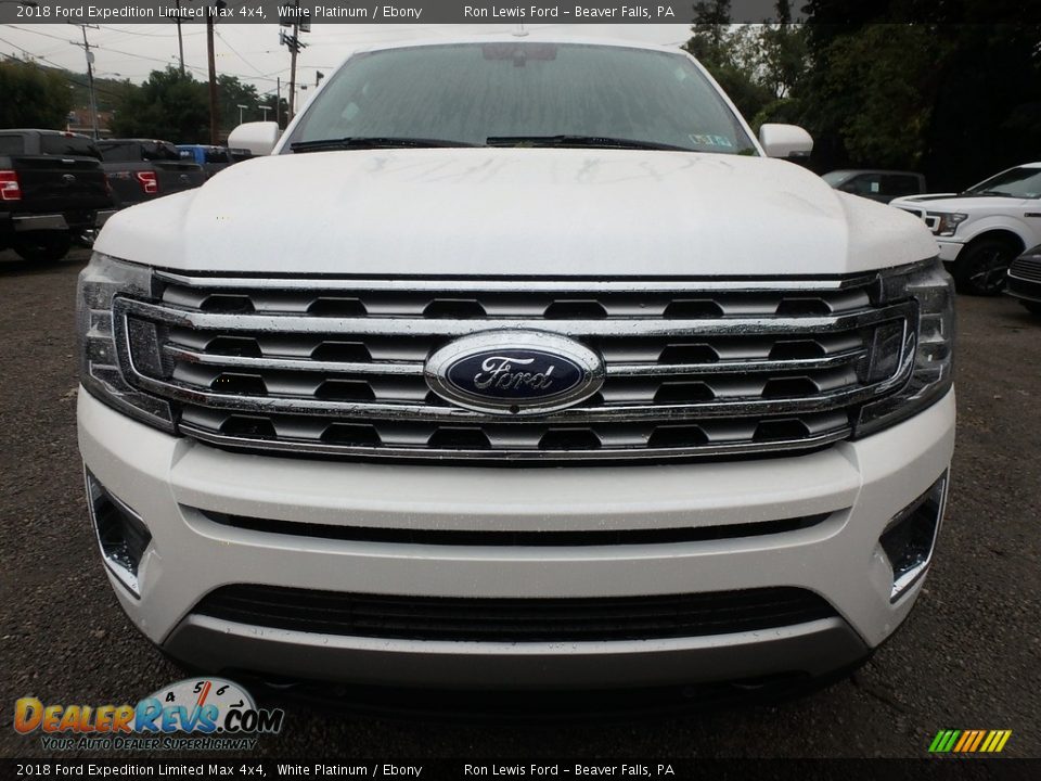 2018 Ford Expedition Limited Max 4x4 White Platinum / Ebony Photo #8
