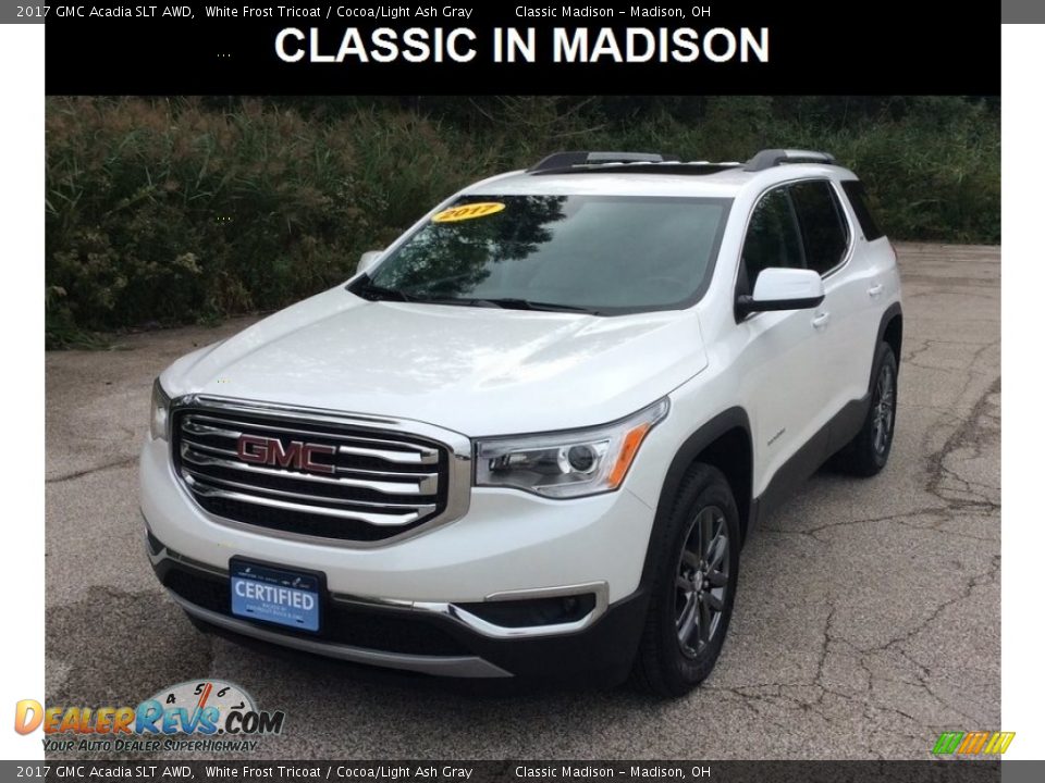 2017 GMC Acadia SLT AWD White Frost Tricoat / Cocoa/Light Ash Gray Photo #1