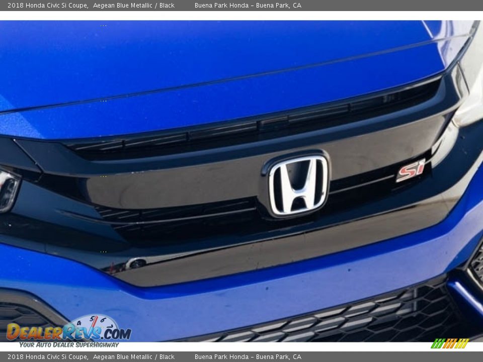 2018 Honda Civic Si Coupe Aegean Blue Metallic / Black Photo #4