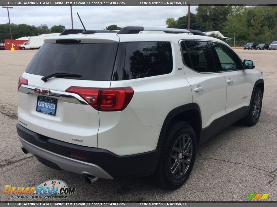 2017 GMC Acadia SLT AWD White Frost Tricoat / Cocoa/Light Ash Gray Photo #6