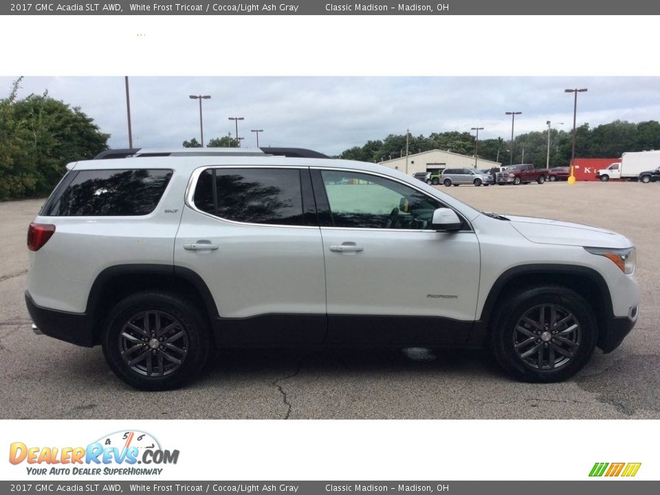 2017 GMC Acadia SLT AWD White Frost Tricoat / Cocoa/Light Ash Gray Photo #7