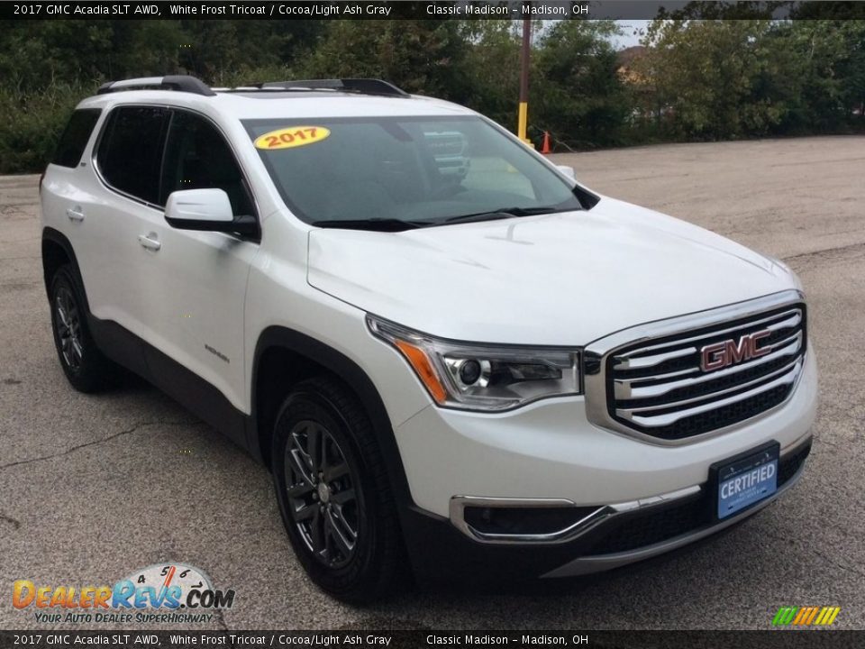 2017 GMC Acadia SLT AWD White Frost Tricoat / Cocoa/Light Ash Gray Photo #8