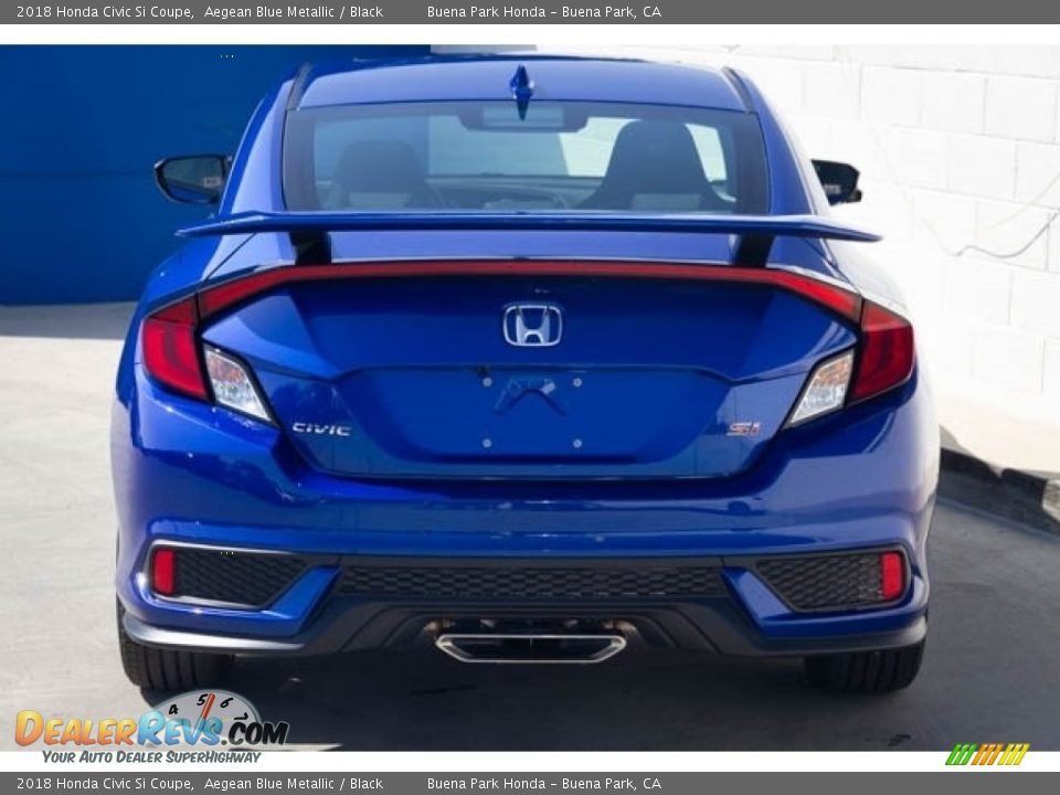 2018 Honda Civic Si Coupe Aegean Blue Metallic / Black Photo #6