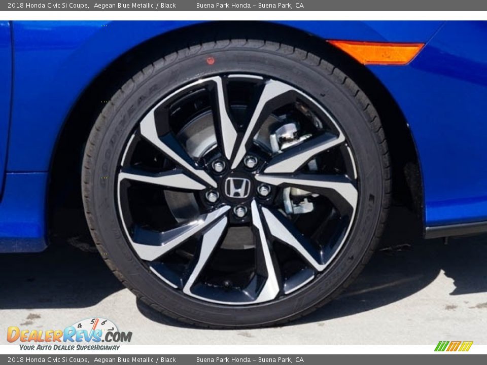 2018 Honda Civic Si Coupe Aegean Blue Metallic / Black Photo #12