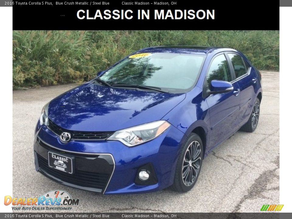 2016 Toyota Corolla S Plus Blue Crush Metallic / Steel Blue Photo #1