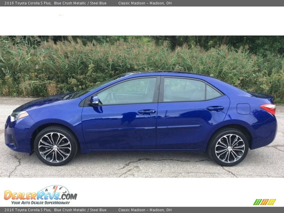 2016 Toyota Corolla S Plus Blue Crush Metallic / Steel Blue Photo #3