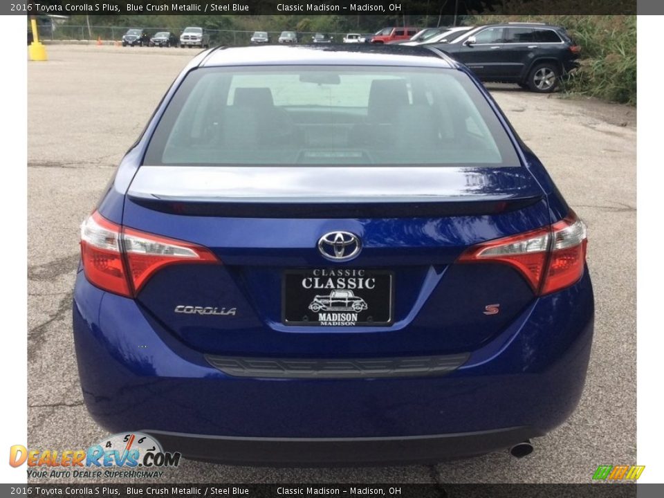 2016 Toyota Corolla S Plus Blue Crush Metallic / Steel Blue Photo #5