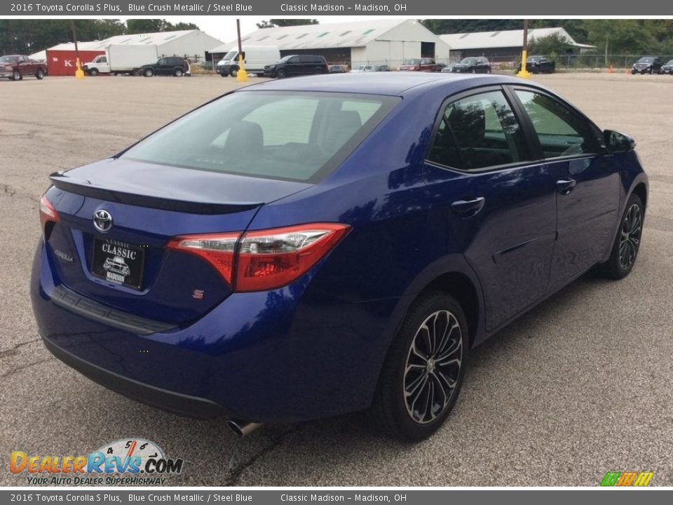 2016 Toyota Corolla S Plus Blue Crush Metallic / Steel Blue Photo #6
