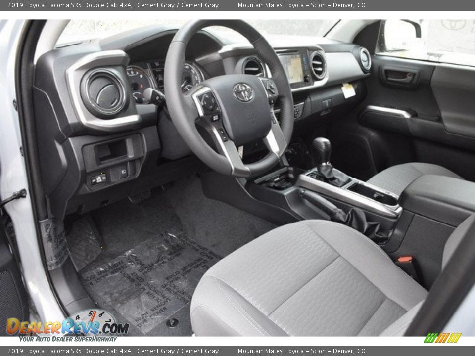 Cement Gray Interior - 2019 Toyota Tacoma SR5 Double Cab 4x4 Photo #5