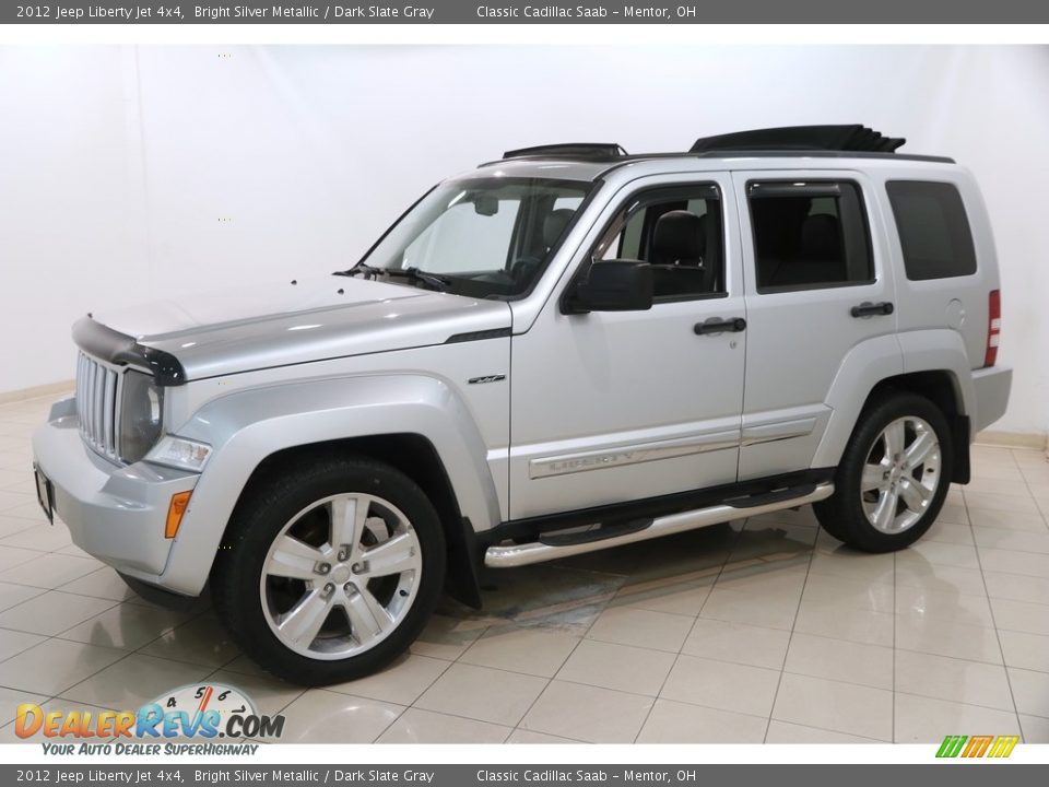 2012 Jeep Liberty Jet 4x4 Bright Silver Metallic / Dark Slate Gray Photo #3