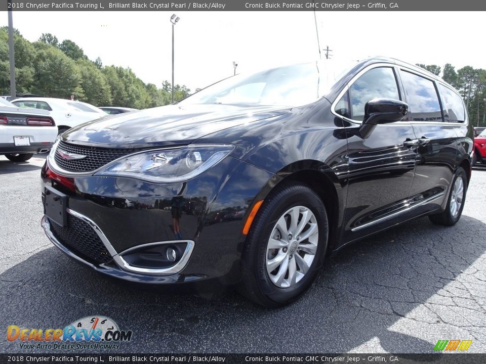 2018 Chrysler Pacifica Touring L Brilliant Black Crystal Pearl / Black/Alloy Photo #3