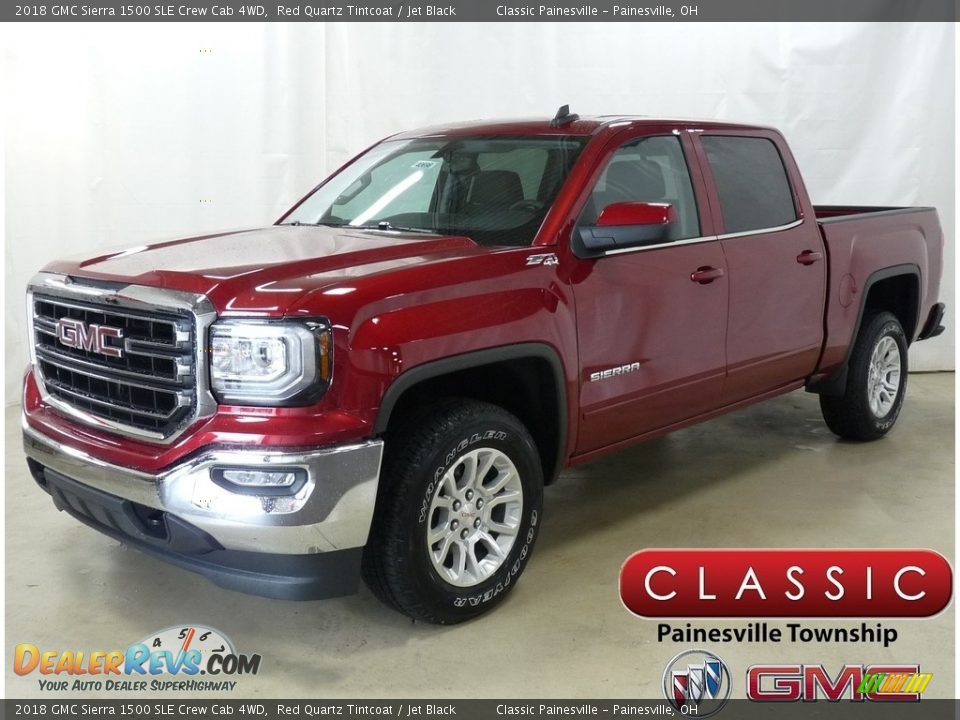 2018 GMC Sierra 1500 SLE Crew Cab 4WD Red Quartz Tintcoat / Jet Black Photo #1