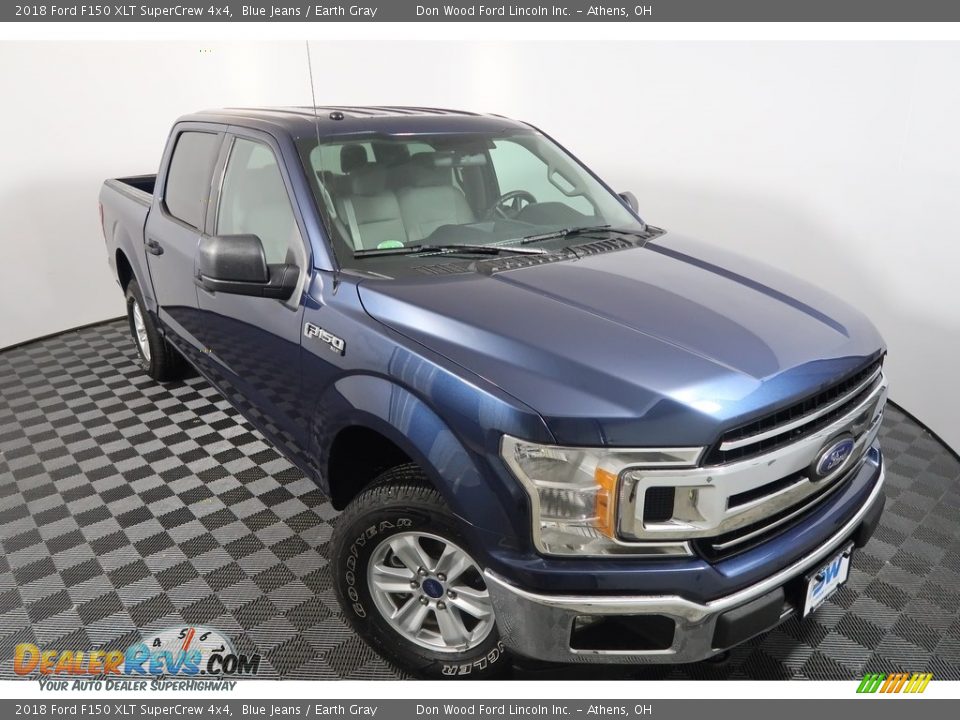 2018 Ford F150 XLT SuperCrew 4x4 Blue Jeans / Earth Gray Photo #2