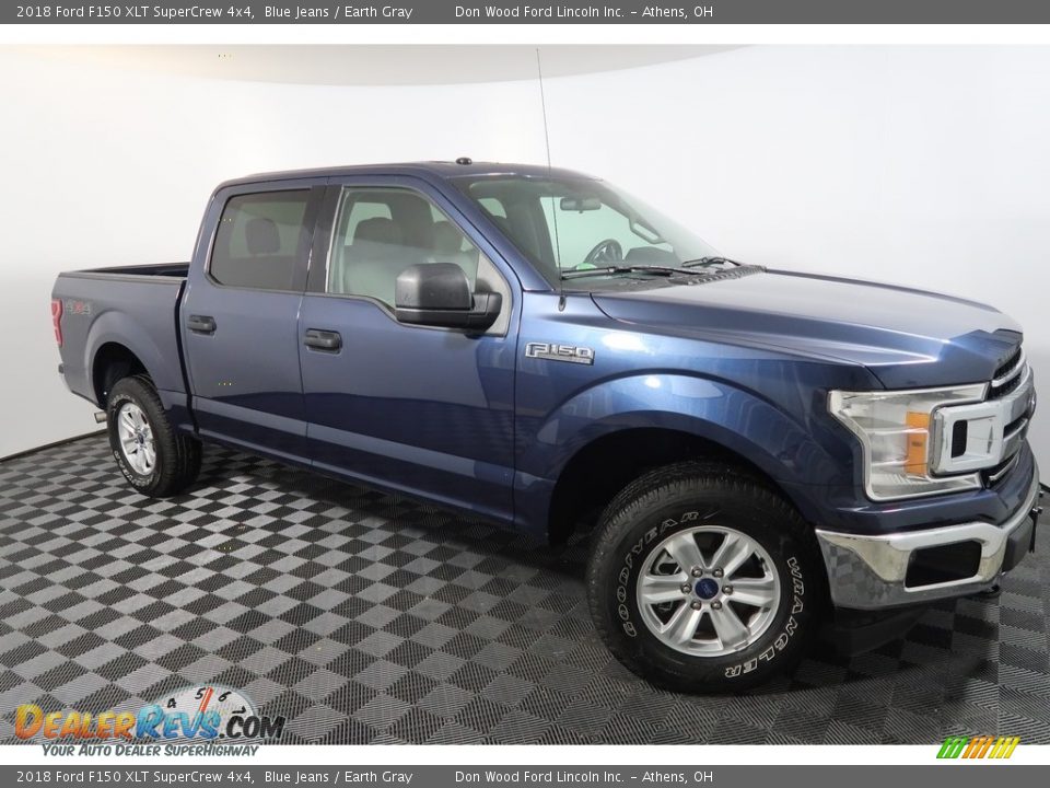 2018 Ford F150 XLT SuperCrew 4x4 Blue Jeans / Earth Gray Photo #4