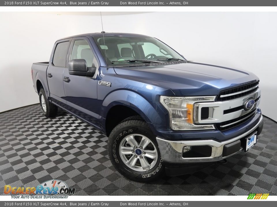 2018 Ford F150 XLT SuperCrew 4x4 Blue Jeans / Earth Gray Photo #5