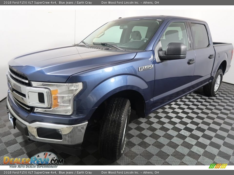 2018 Ford F150 XLT SuperCrew 4x4 Blue Jeans / Earth Gray Photo #7