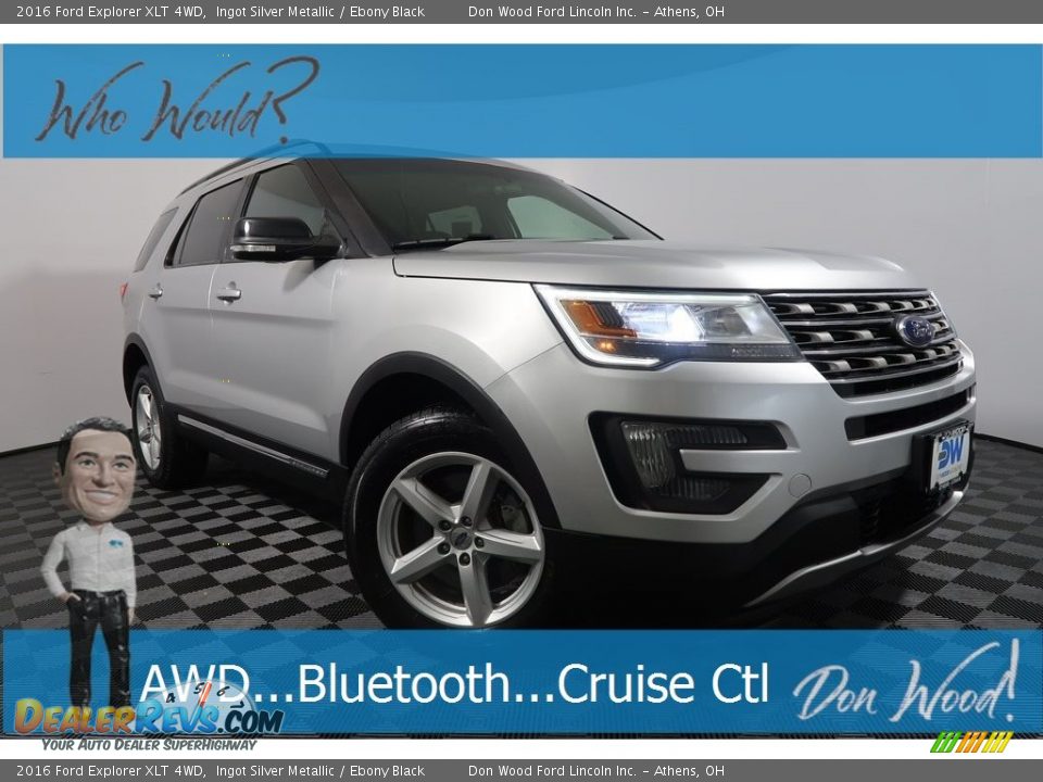 2016 Ford Explorer XLT 4WD Ingot Silver Metallic / Ebony Black Photo #1