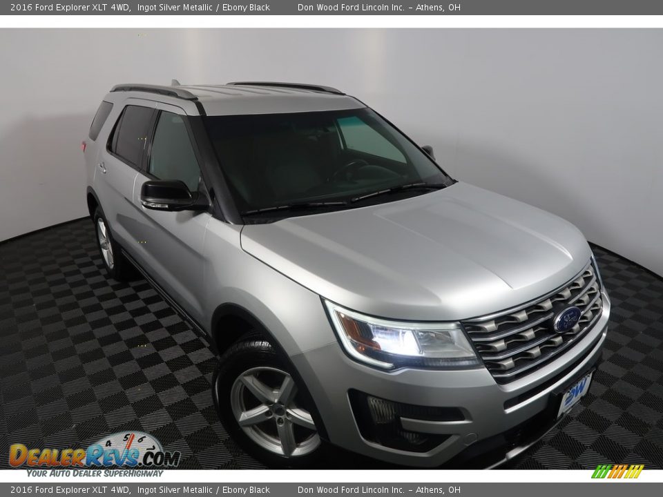2016 Ford Explorer XLT 4WD Ingot Silver Metallic / Ebony Black Photo #2