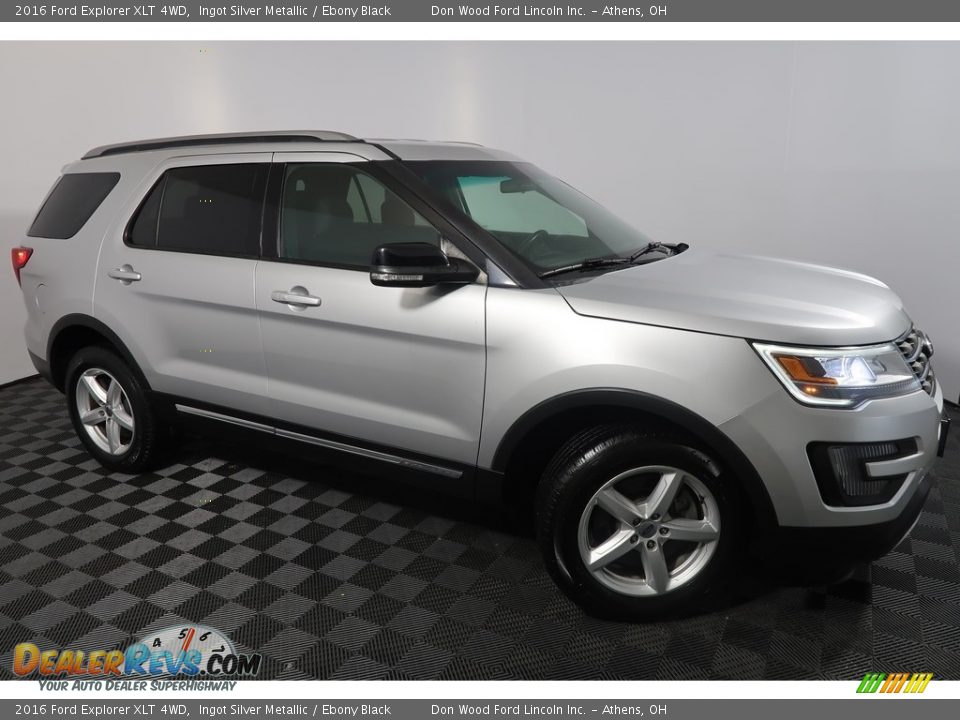 2016 Ford Explorer XLT 4WD Ingot Silver Metallic / Ebony Black Photo #4