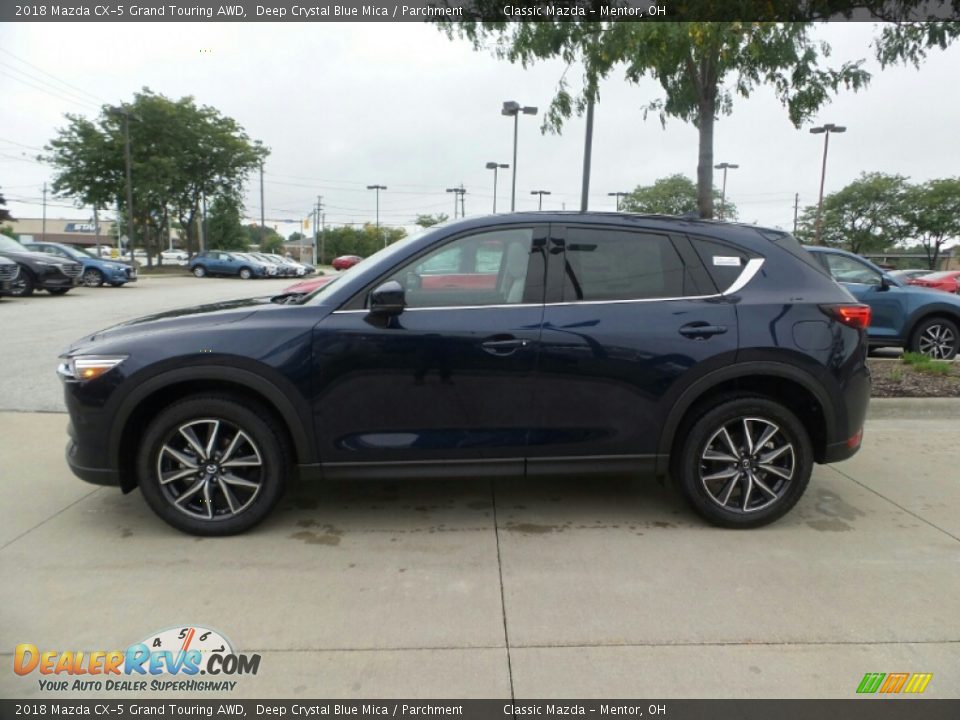 2018 Mazda CX-5 Grand Touring AWD Deep Crystal Blue Mica / Parchment Photo #2