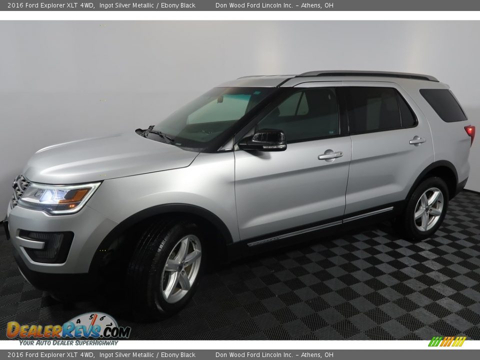2016 Ford Explorer XLT 4WD Ingot Silver Metallic / Ebony Black Photo #8