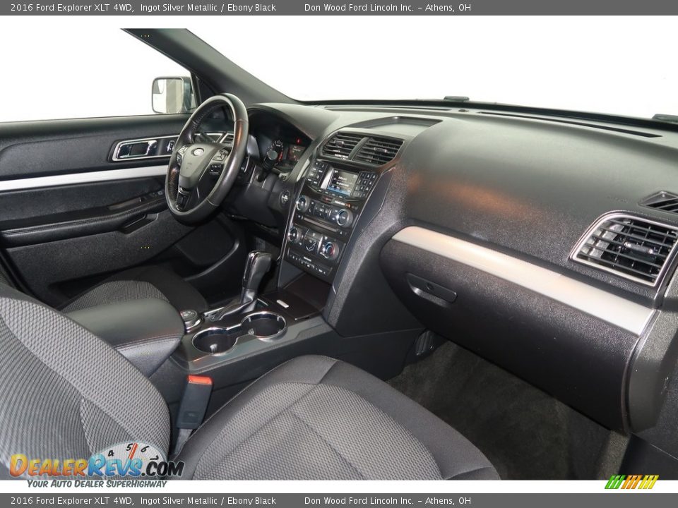 2016 Ford Explorer XLT 4WD Ingot Silver Metallic / Ebony Black Photo #14