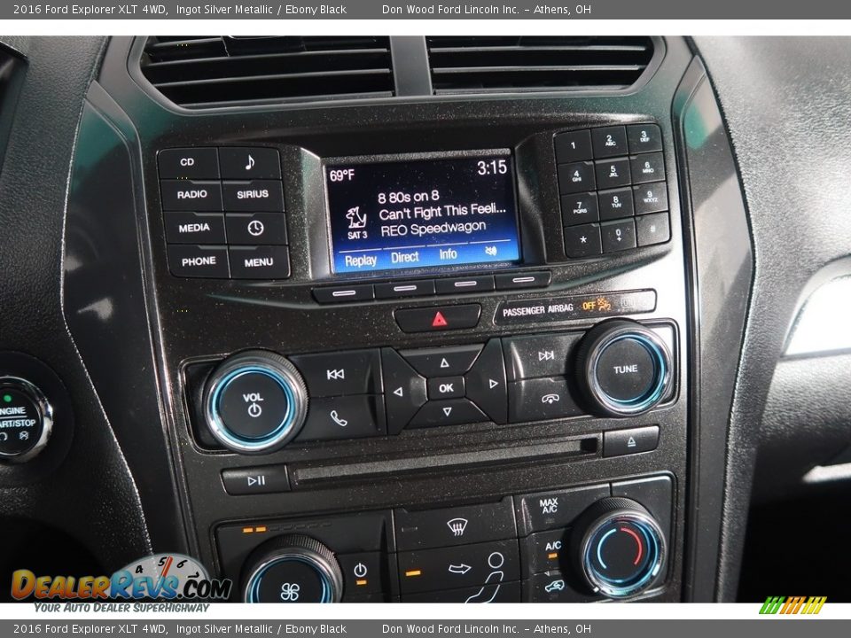 2016 Ford Explorer XLT 4WD Ingot Silver Metallic / Ebony Black Photo #23