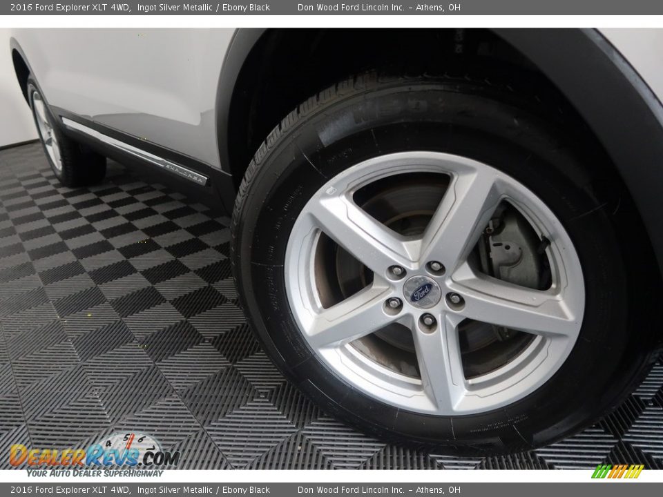 2016 Ford Explorer XLT 4WD Ingot Silver Metallic / Ebony Black Photo #26