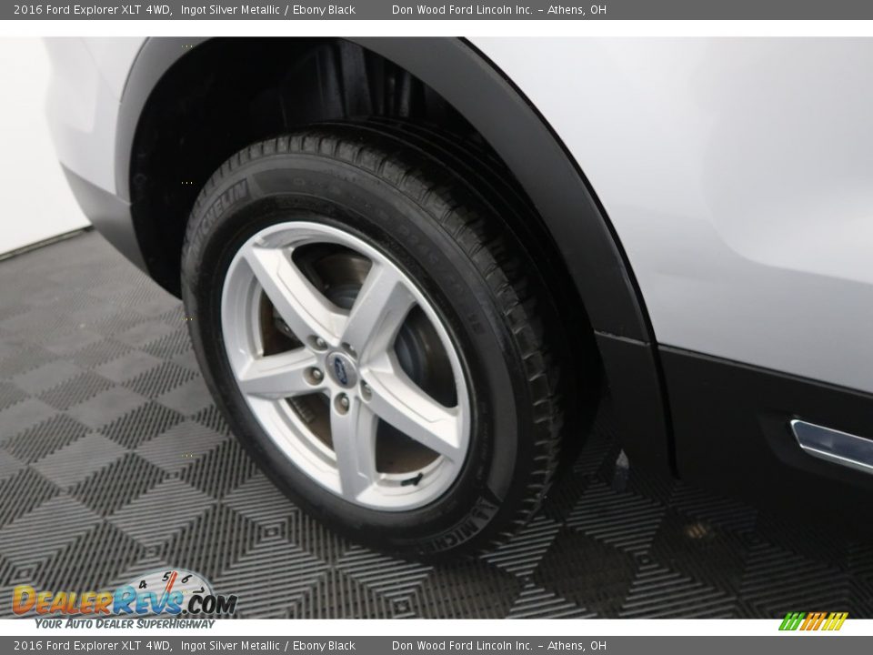 2016 Ford Explorer XLT 4WD Ingot Silver Metallic / Ebony Black Photo #27