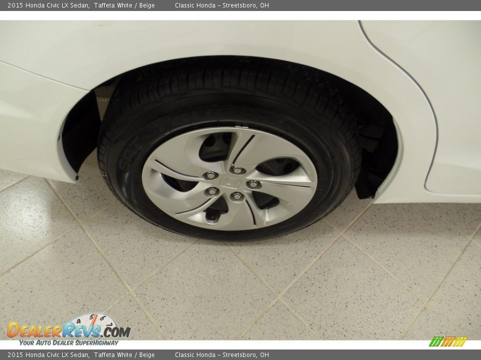 2015 Honda Civic LX Sedan Taffeta White / Beige Photo #6