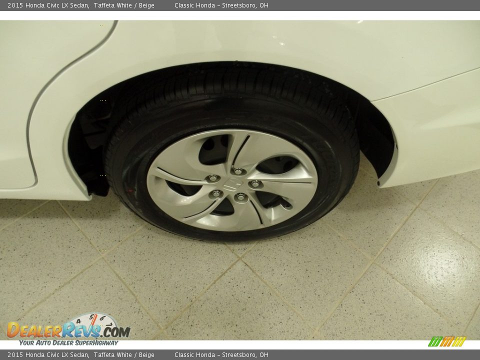 2015 Honda Civic LX Sedan Taffeta White / Beige Photo #11