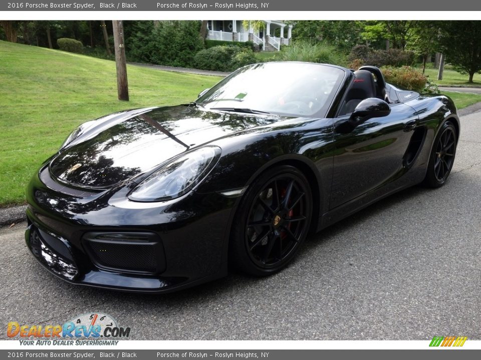 2016 Porsche Boxster Spyder Black / Black Photo #1