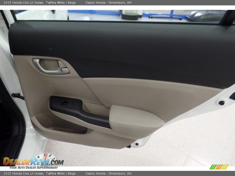 2015 Honda Civic LX Sedan Taffeta White / Beige Photo #17