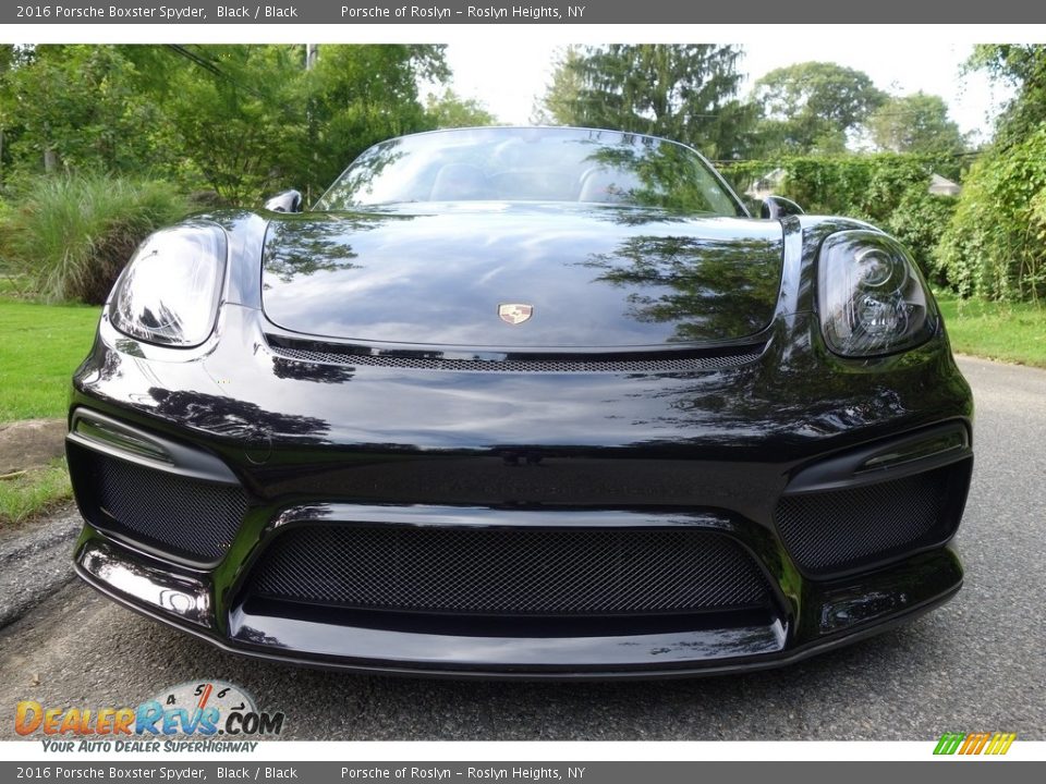 2016 Porsche Boxster Spyder Black / Black Photo #2