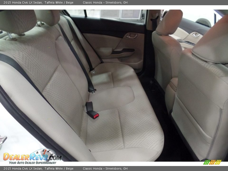 2015 Honda Civic LX Sedan Taffeta White / Beige Photo #19