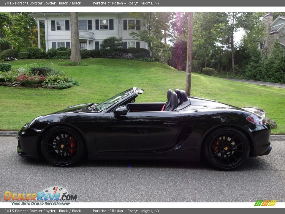 2016 Porsche Boxster Spyder Black / Black Photo #3