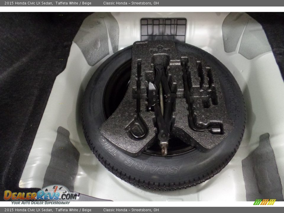 2015 Honda Civic LX Sedan Taffeta White / Beige Photo #21