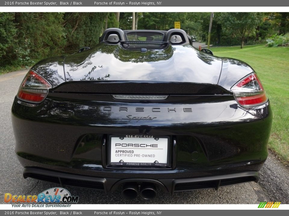 2016 Porsche Boxster Spyder Black / Black Photo #5