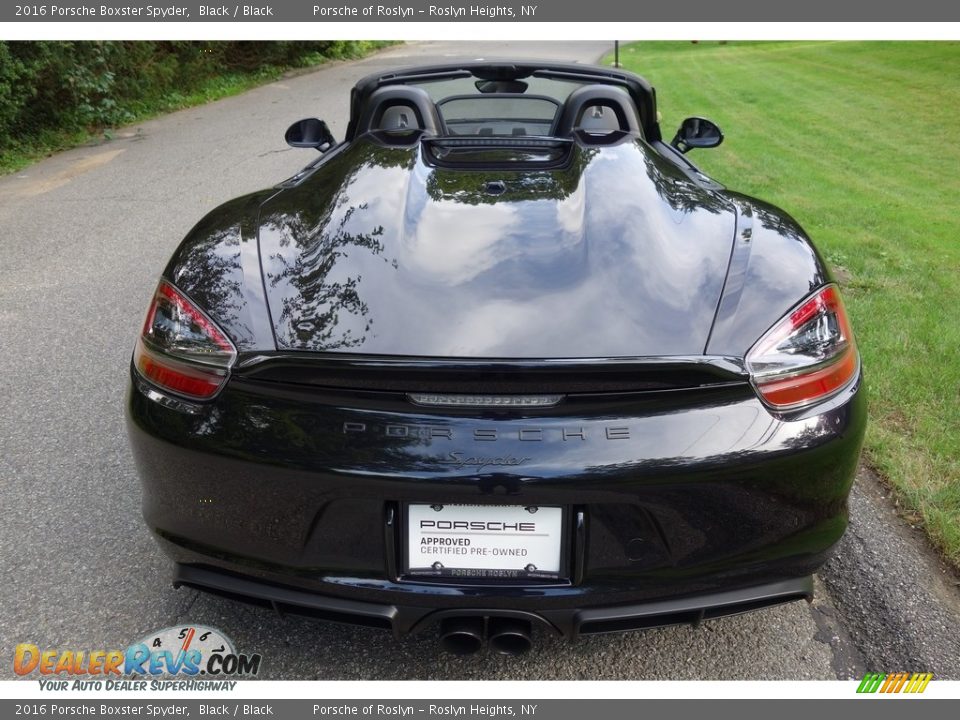 2016 Porsche Boxster Spyder Black / Black Photo #6
