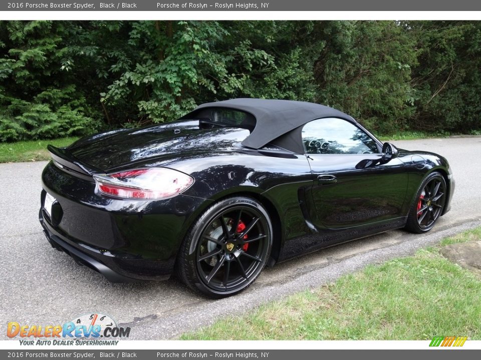 2016 Porsche Boxster Spyder Black / Black Photo #7