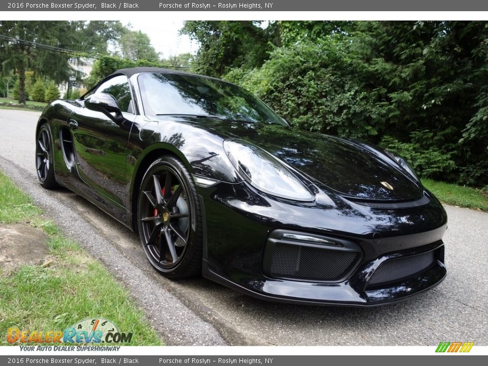 2016 Porsche Boxster Spyder Black / Black Photo #9