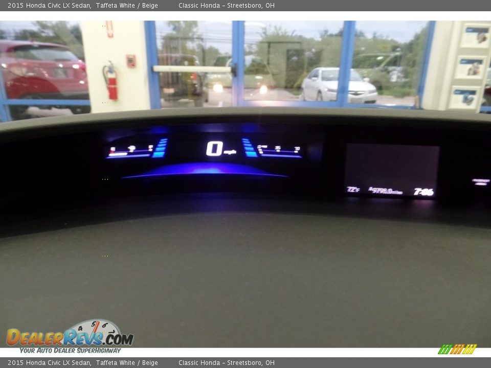 2015 Honda Civic LX Sedan Taffeta White / Beige Photo #29