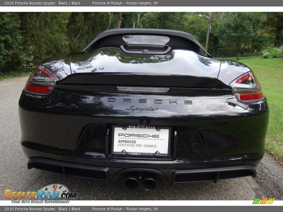 2016 Porsche Boxster Spyder Black / Black Photo #10