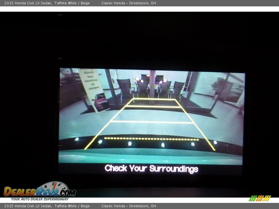 2015 Honda Civic LX Sedan Taffeta White / Beige Photo #34