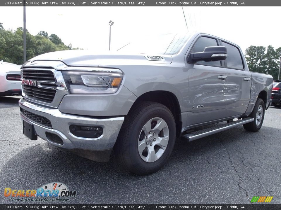 2019 Ram 1500 Big Horn Crew Cab 4x4 Billett Silver Metallic / Black/Diesel Gray Photo #3