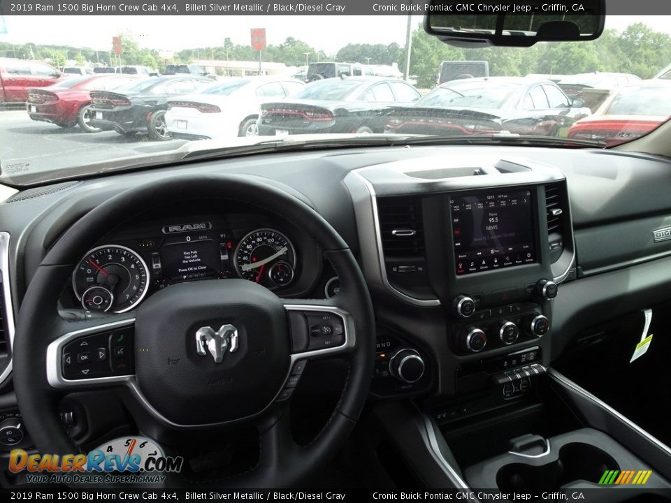 2019 Ram 1500 Big Horn Crew Cab 4x4 Billett Silver Metallic / Black/Diesel Gray Photo #5